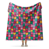 Color Pieces Pattern - Sherpa Blanket
