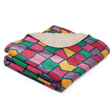 Color Pieces Pattern - Sherpa Blanket
