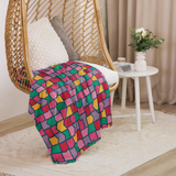 Color Pieces Pattern - Sherpa Blanket