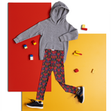 Flaming Heart Pattern - All-Over Print Kid's Leggings