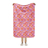 Geo Florals Pink - Sherpa blanket