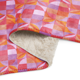 Geo Florals Pink - Sherpa blanket