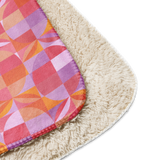 Geo Florals Pink - Sherpa blanket