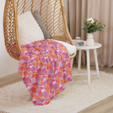 Geo Florals Pink - Sherpa blanket