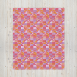 Geo Florals Pink - Throw Blanket