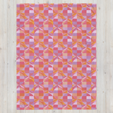 Geo Florals Pink - Throw Blanket