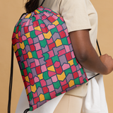 Color Pieces Pattern - All-Over Print Drawstring bag