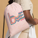 Love Stripes Bright - All-Over Print Drawstring Bag