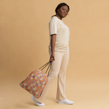 Retro Line Floral Pattern - Drawstring Bag
