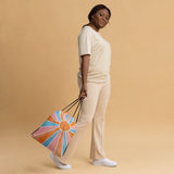 Retro Rainbow Sun - All-Over Print Drawstring Bag