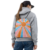 Retro Rainbow Sun - All-Over Print Drawstring Bag