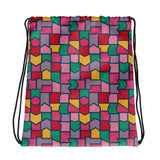 Color Pieces Pattern - All-Over Print Drawstring bag