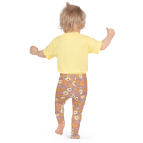 Retro Line Floral Pattern - All-Over Print Kid's Leggings