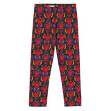 Flaming Heart Pattern - All-Over Print Kid's Leggings