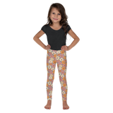Retro Line Floral Pattern - All-Over Print Kid's Leggings