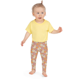 Retro Line Floral Pattern - All-Over Print Kid's Leggings