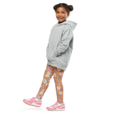 Retro Line Floral Pattern - All-Over Print Kid's Leggings