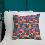 Color Pieces Pattern - Premium Pillow