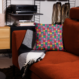 Color Pieces Pattern - Premium Pillow