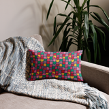 Color Pieces Pattern - Premium Pillow