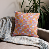 Geo Florals Retro - Premium Pillow