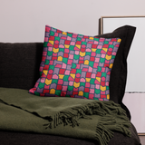Color Pieces Pattern - Premium Pillow