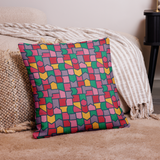 Color Pieces Pattern - Premium Pillow