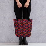 Flaming Heart Pattern - All-Over Print Tote bag