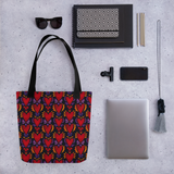 Flaming Heart Pattern - All-Over Print Tote bag