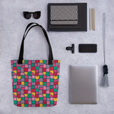 Color Pieces Pattern - All-Over Print Tote Bag