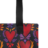 Flaming Heart Pattern - All-Over Print Tote bag