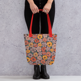 Retro Bloom - All-Over Print Tote bag