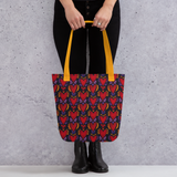 Flaming Heart Pattern - All-Over Print Tote bag