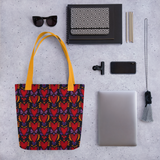 Flaming Heart Pattern - All-Over Print Tote bag