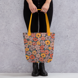 Retro Bloom - All-Over Print Tote bag