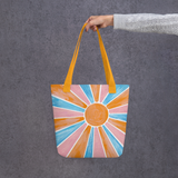 Retro Rainbow Sun - Tote Bag