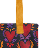 Flaming Heart Pattern - All-Over Print Tote bag