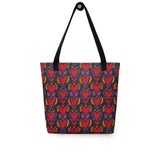 Flaming Heart Pattern - All-Over Print Tote bag