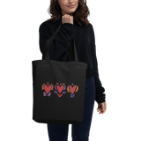Tripple Burning Heart - Eco Tote Bag