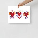 Tripple Burning Heart - Poster