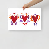 Tripple Burning Heart - Poster