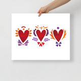 Tripple Burning Heart - Poster
