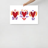 Tripple Burning Heart - Poster