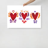 Tripple Burning Heart - Poster