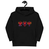Tripple Burning Heart - Kid's Eco Hoodie