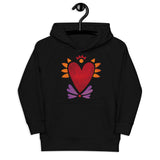 Flaming Heart - Kid's Eco Hoodie