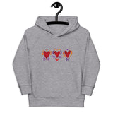 Tripple Burning Heart - Kid's Eco Hoodie