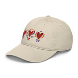 Triple Burning Heart - Organic Baseball Hat