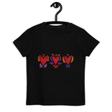 Tripple Burning Heart - Kid's Organic Cotton T-Shirt