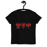 Tripple Burning Heart - Kid's Organic Cotton T-Shirt